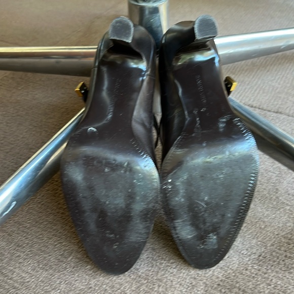 Brown Leather Mary Jane Pumps - Picture 3 of 5